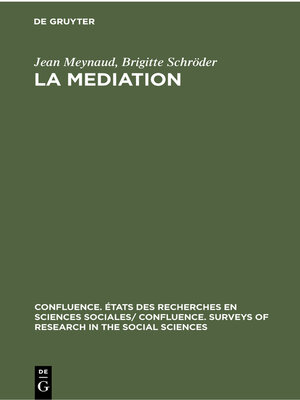 cover image of La Mediation